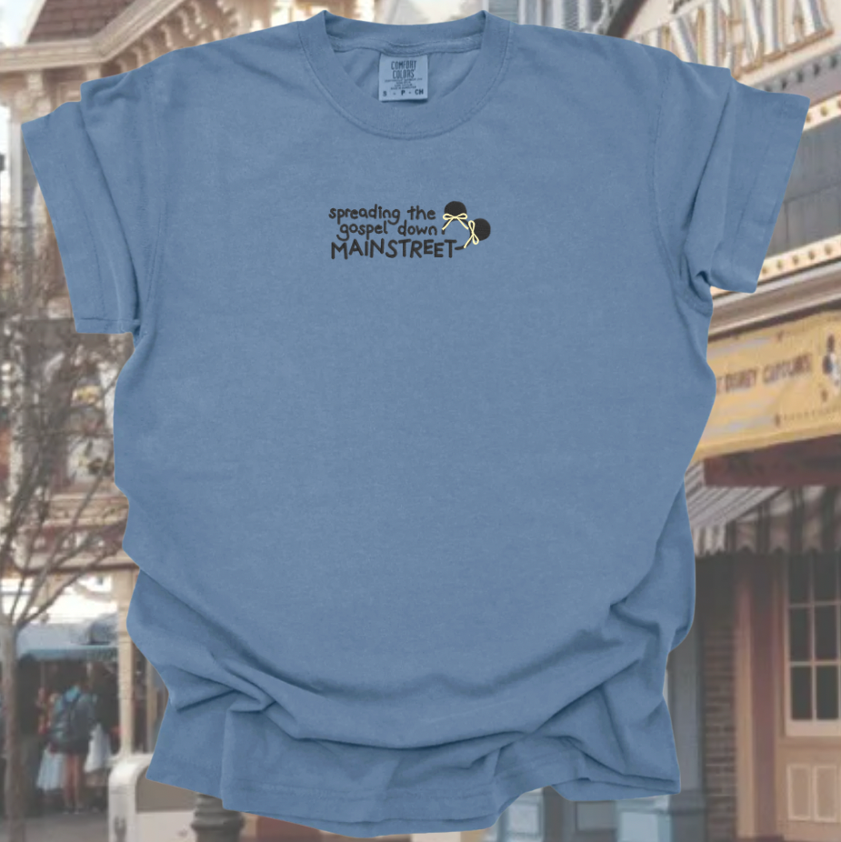 Gospel down Main | Embroidered T-Shirt